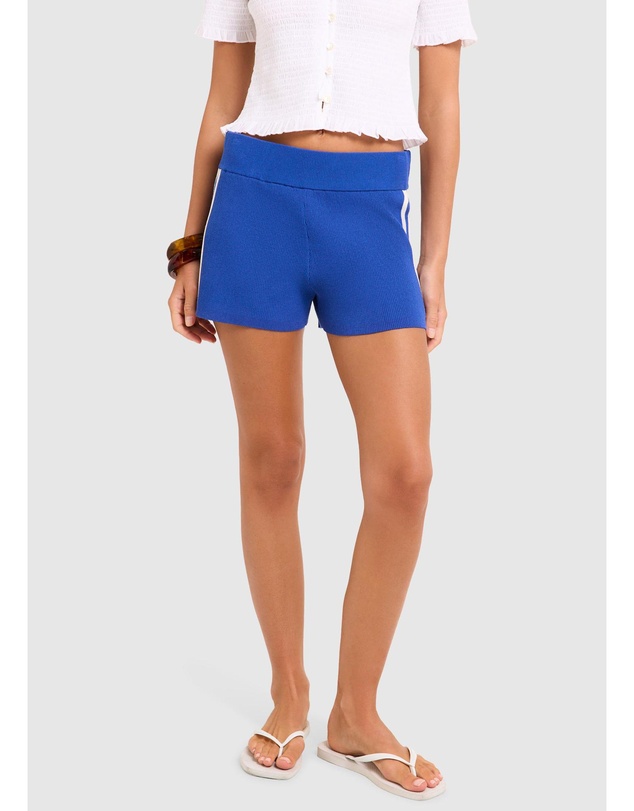 Subtitled - Libby Contrast Mid Rise Knit Shorts