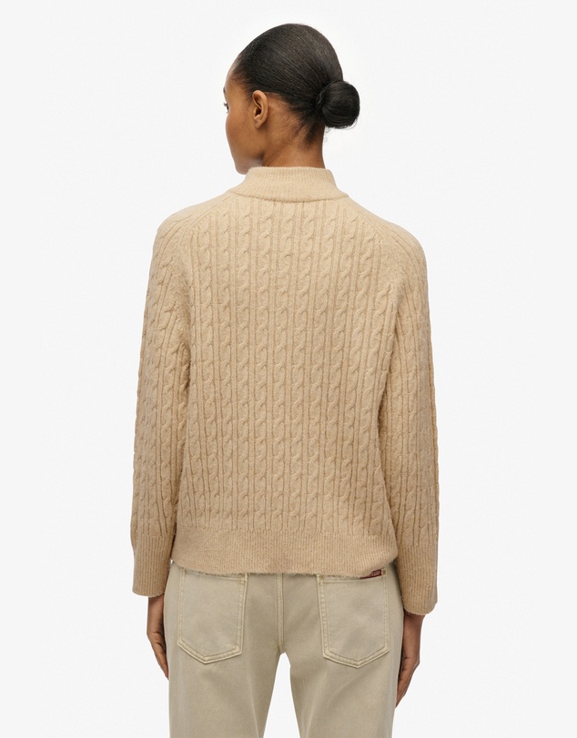 Superdry - Brushed Cable Half Zip Knit