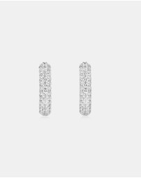Ania Haie - Silver Pave Huggies