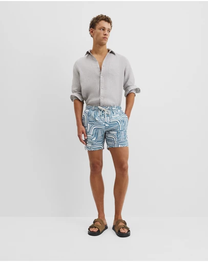 Country Road - Abstract Print Swim Straight