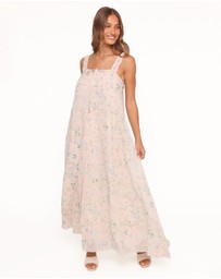 Petal & Pup - Caroline Maxi Dress - Pastel Pink Floral