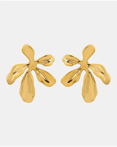 Zoe Olivia - Waterproof Sculpted Flower Stud Earrings