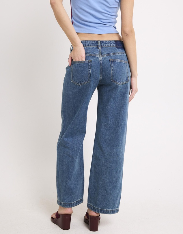 Insight - Razor Rhinestone Straight Denim Jeans