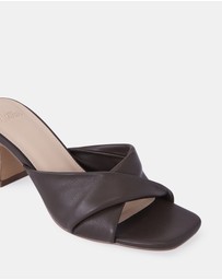 Wittner - Marlee Leather Flared Heel Mules