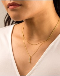 Wanderlust + Co - Alphabet Bubble Pendant Necklace - Letter I
