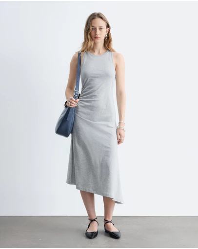 & Other Stories - Ruche Asymmetric Midi Dress