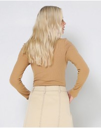 Lost in Lunar  - Poppy Ribbed Top