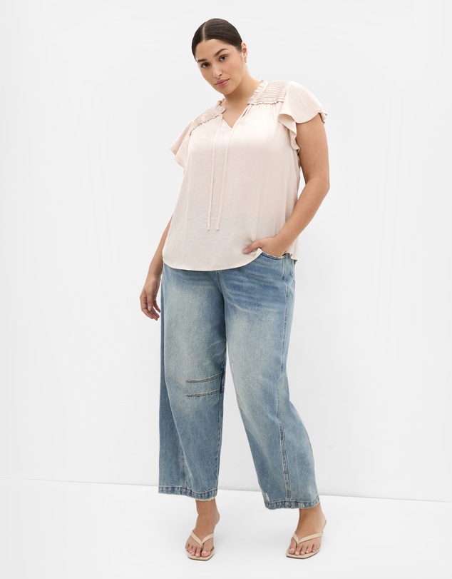 City Chic - Drama Queen Short Sleeve Shirt