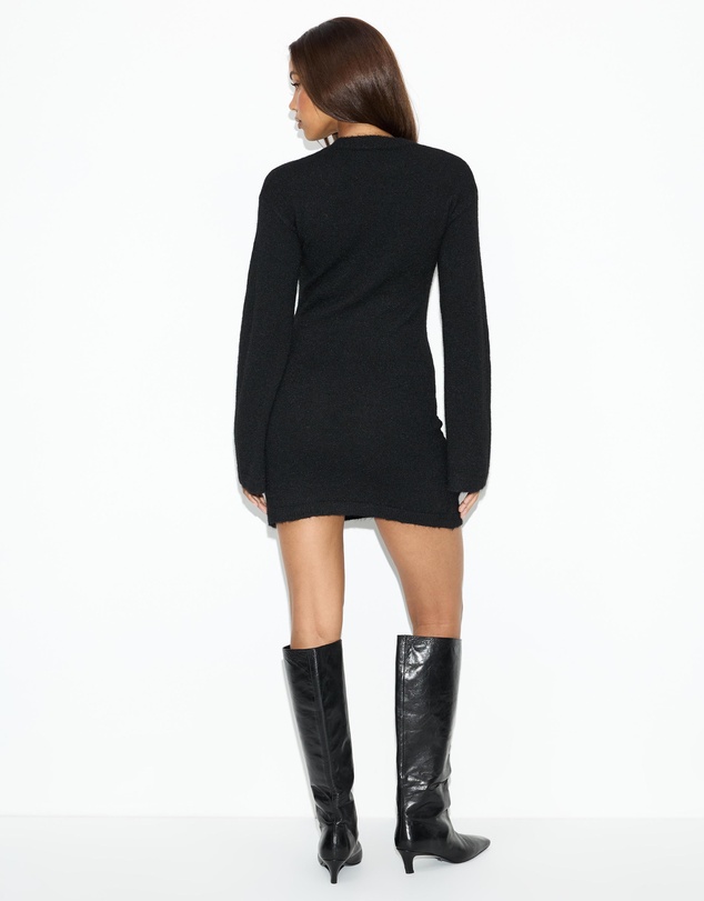 Dazie - Candice Waist Tie Knit Dress