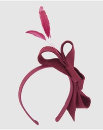 Max Alexander - Felt Burgundy Bow Fascinator
