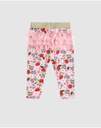 Fleur Harris - 'Hearts Floral' Fabulous Frill Legging in Pink