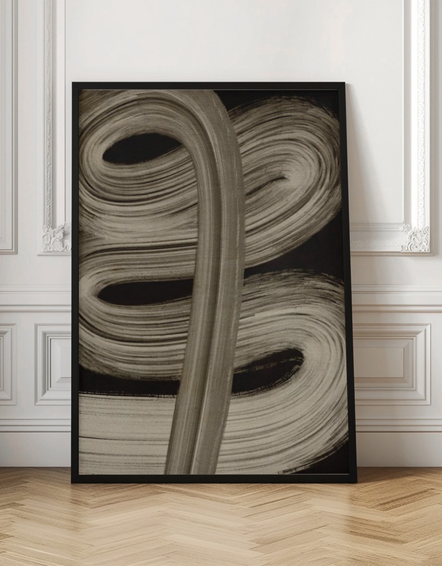 Olive et Oriel - Beige Strokes No 4 by Treechild Art Print