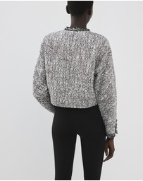 M.N.G - Tweed Jacket With Frayed Ends