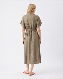 Ripe Maternity - Amy Linen Nursing Shirt Dress