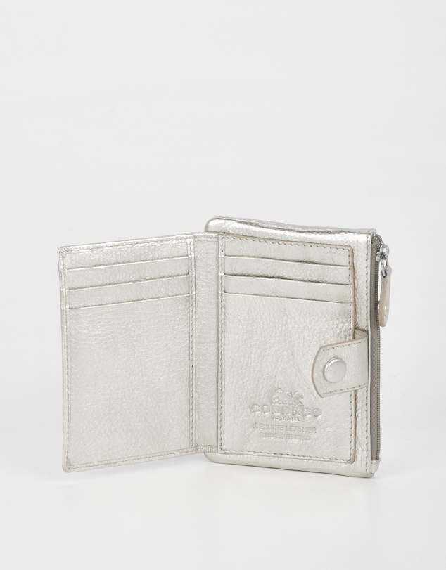 Cobb & Co - Collins Metallic RFID Safe Leather Wallet and Coin Purse