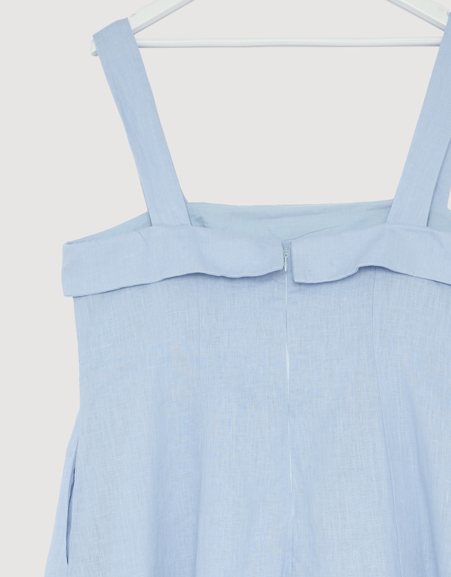 Revibe - Repaired AERE Florie Linen Midi Dress - AU 18