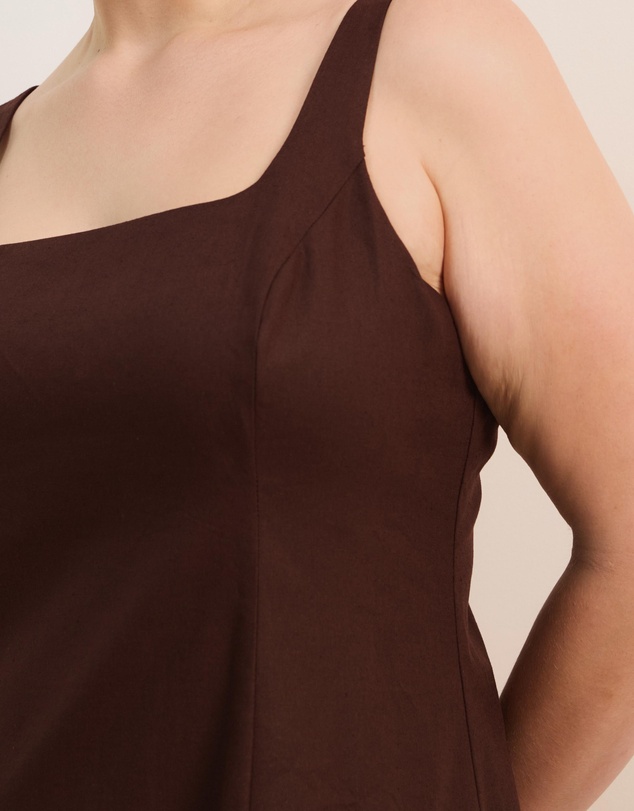 Atmos&Here Curvy - Pippa Sleeveless Linen Blend Midi Dress
