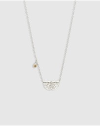 By Charlotte - Silver Lotus Birthstone Necklace - November