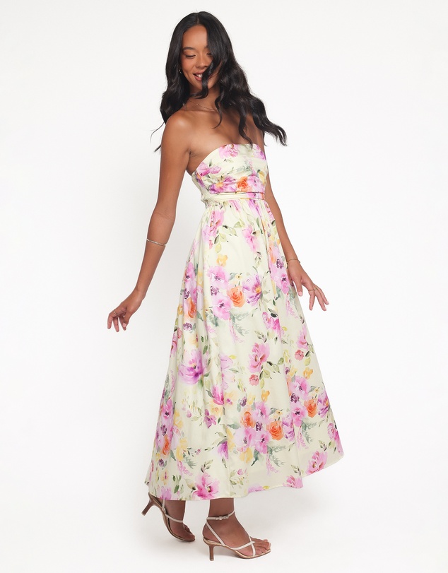 Petal & Pup - Kayt Strapless Dress - Yellow Petunia