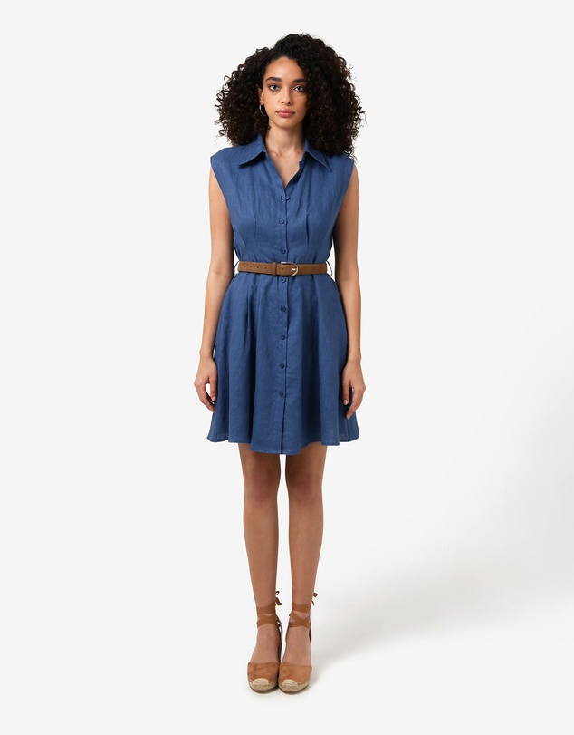 Forcast - Ami Linen Mini Beach Dress