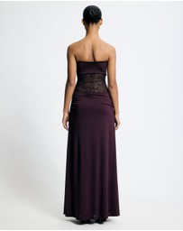 Lover - Raven Contrast Net Maxi Dress