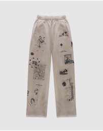 Duke + Dexter - NY Sketch Oat Marl Track Pant