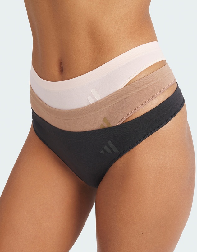 adidas Sportswear - 3 Pack Active Seamless Thong Underwear