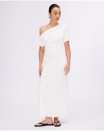 Minima Esenciales - Etta Jersey Off Shoulder Midi Dress