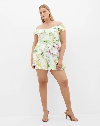 City Chic - Skai Print Playsuit