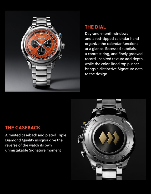 Fossil - Signature CS-1 Silver Tone Chronograph Watch