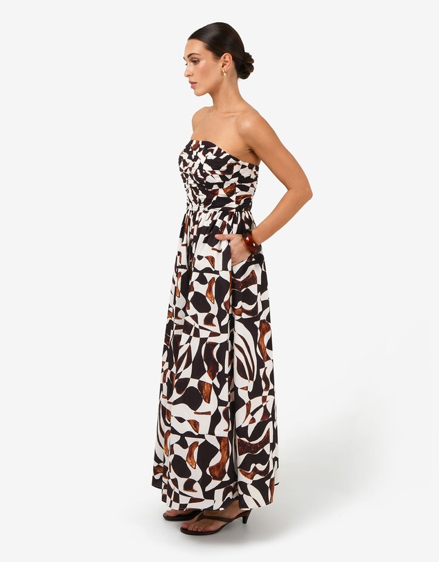 Forcast - Hazel Printed Strapless Dress