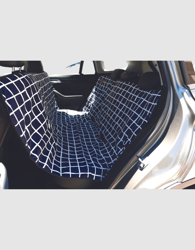 Mog & Bone - Car Seat Cover - Navy Check