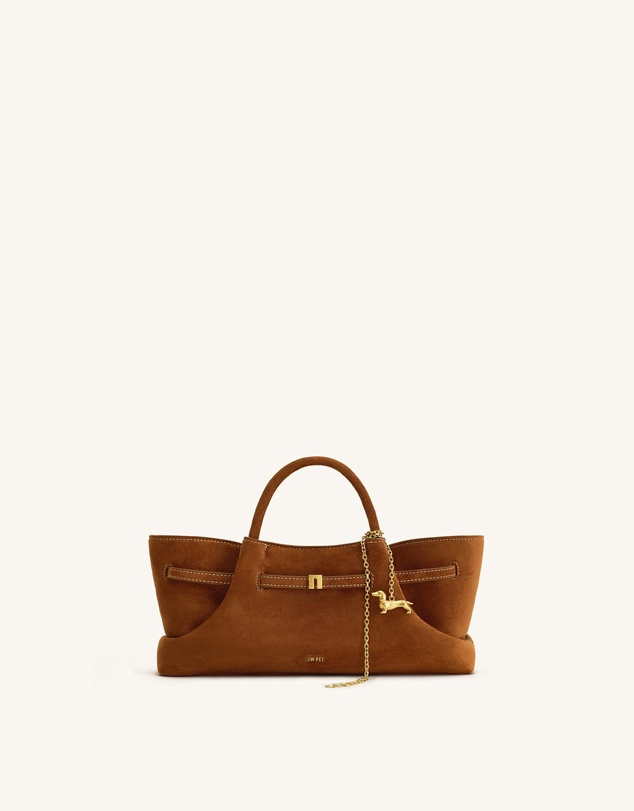 JW PEI - Maeve Dachshund Metal Charm Faux Suede Tote Bag