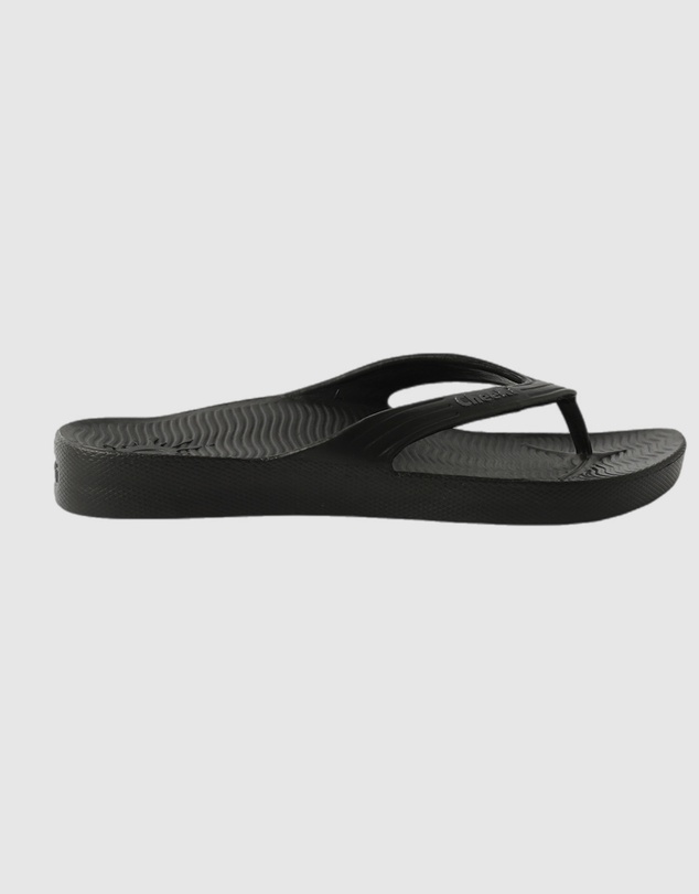 Tolu Australia - Black Thongs With Arch Support