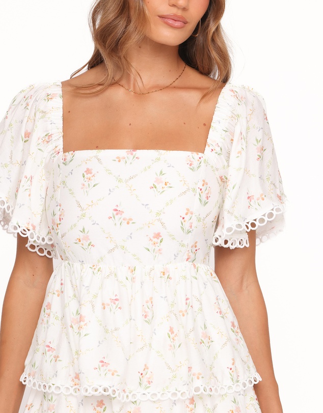 Petal & Pup - Chapel Maxi Dress - White Vintage Floral