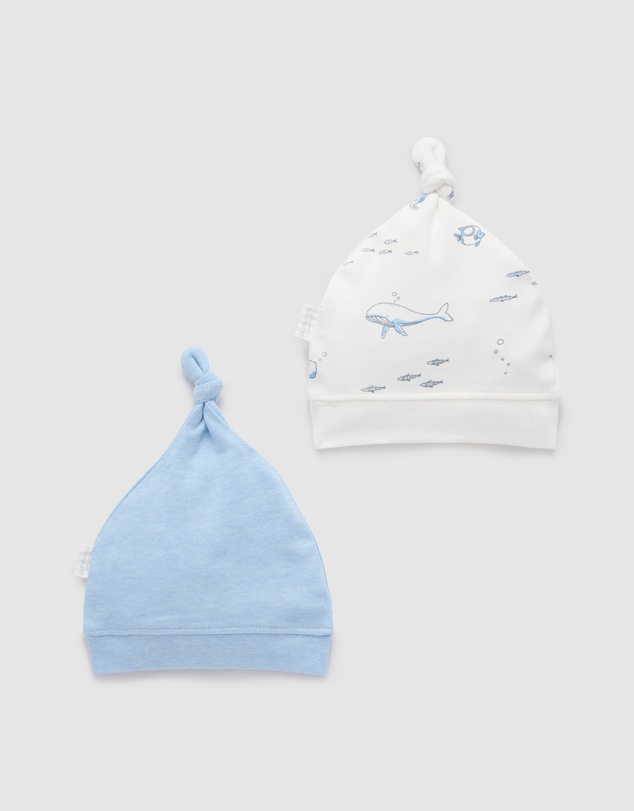 Purebaby - Knot Hat 2 pack - Babies