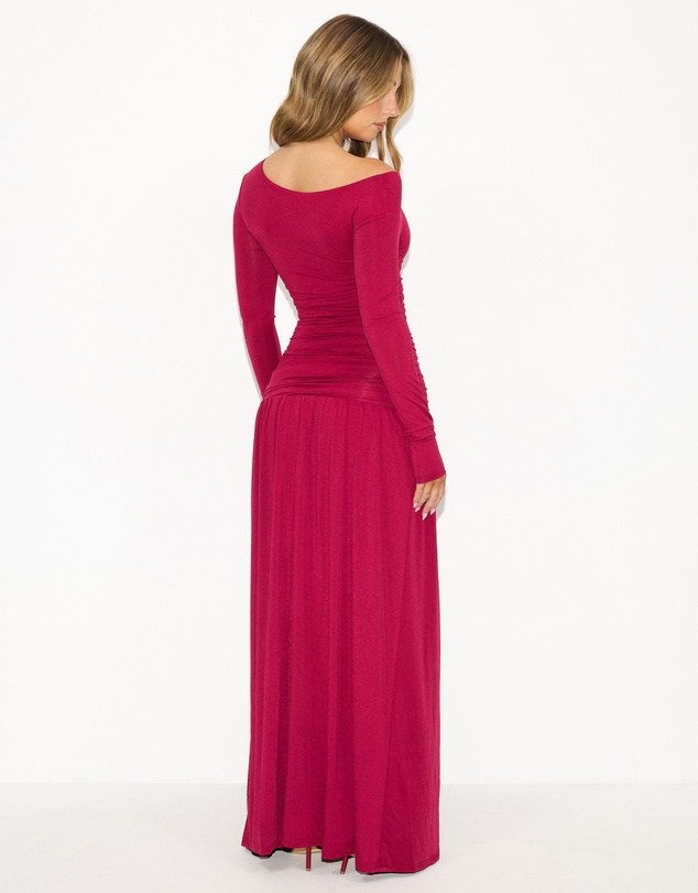 Dazie - She's All That LS Jersey Maxi Dress