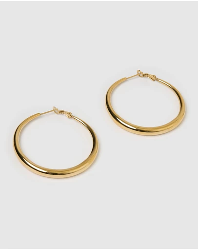 Arms Of Eve - Riley Gold Hoop Earrings - Large