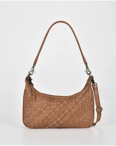 Cobb & Co - Hughes Woven Leather Shoulder Bag