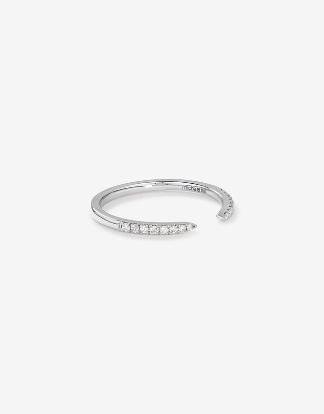 Michael Hill - 0.12 Carat TW Diamond Open Wedding Band in 14kt White Gold