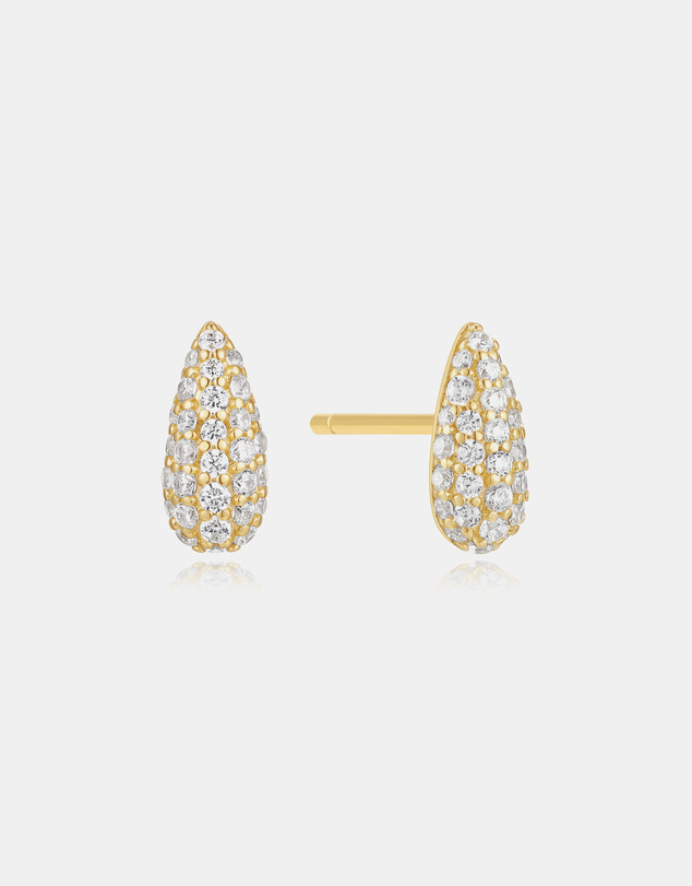 Ania Haie - Gold Pave Dome Stud Earrings