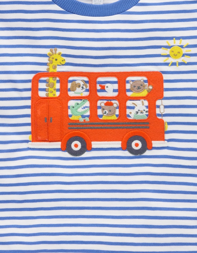 Purebaby - On The Bus Relaxed Tee -Kids-Babies