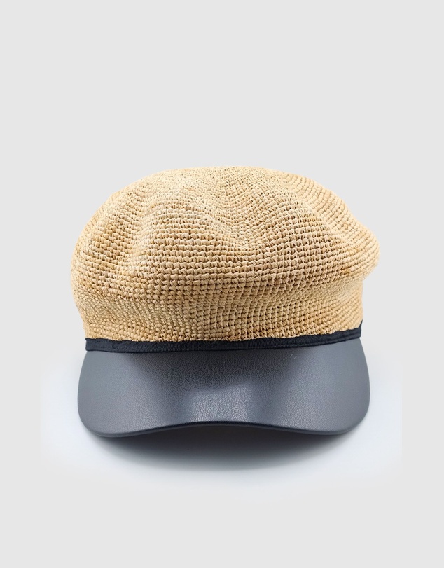 Miz Casa and Co - Elisse Foldable Raffia Weave Bakerboy Hat