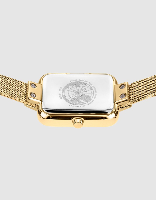 Bering - Petite Square 35mm Gold Watch