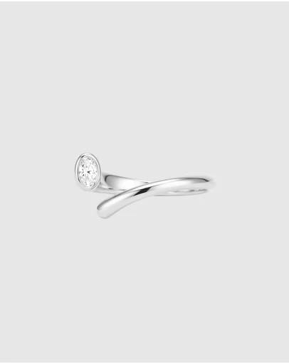 HOUSE OF SLANI - Open Silver Celine Band Ring