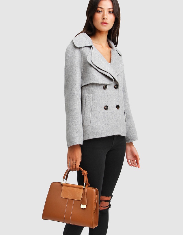 Belle & Bloom - I'm Yours Wool Blend Peacoat