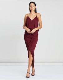 Shona Joy - Luxe Draped Cocktail Frill Dress