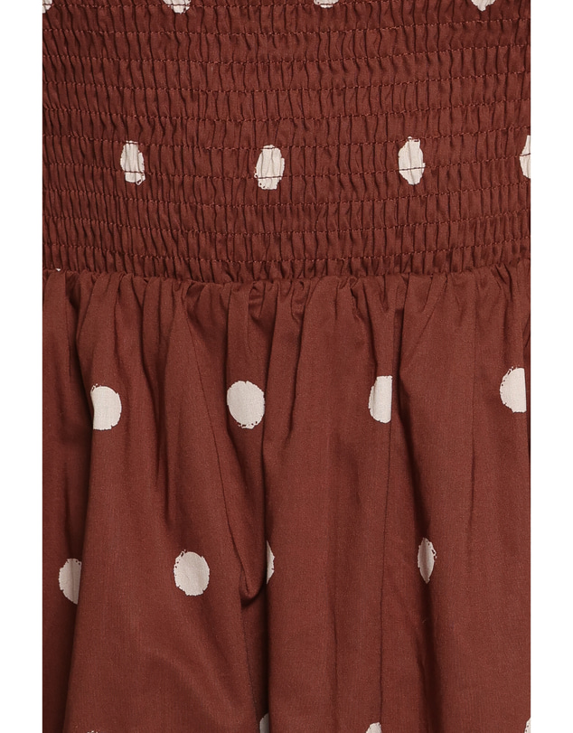 Petal & Pup - Elford Midi Dress - Brown Polka Dot