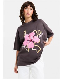 Subtitled - Hawaii Hibiscus Oversized T-Shirt