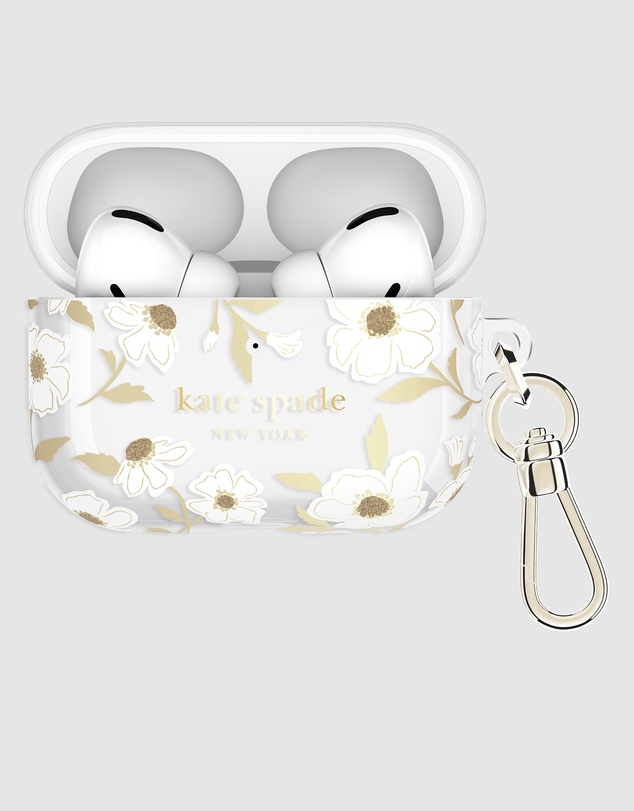 Kate Spade - Kate Spade Sunshine Floral with Gold Clip Case for AirPod Pro 3